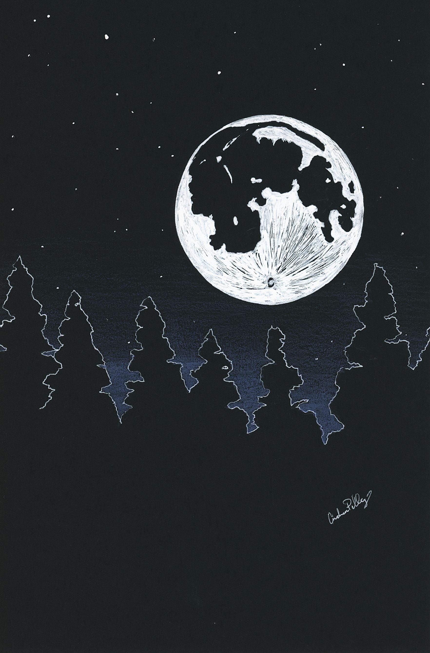 Big Moon Over Pines